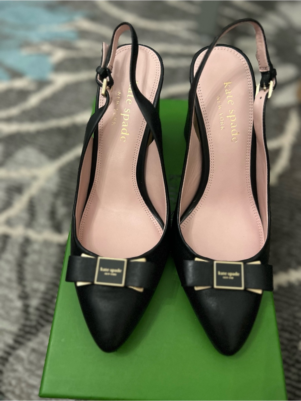 NIB Kate Spade  New York Black Pointed Slingback Pumps Size 7